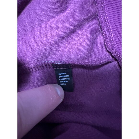 Houston White Purple Button-Down Ribbed Hem & Cuffs Logo Detail Cardigan Size M - Picture 10 of 11